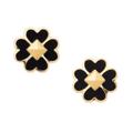 Kate Spade Jewelry | Kate Spade Black Spades & Studs Enamel Logo Earrings | Color: Black/Gold | Size: Os