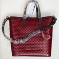 Dooney & Bourke Bags | Dooney&Bourke Lilliana Red Woven Leather Shopper Tote With Wristlet Pouch Nwt | Color: Red | Size: Os