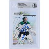 Jake Oettinger Dallas Stars Autographed 2020-21 Upper Deck Synergy FX Rookies #FXR-JO #127/749 Beckett Fanatics Witnessed Authenticated Rookie Card