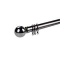 umlout New Black Nickel 240cms Metal Curtain Pole/Poles Available In 6 Sizes And 4 Colours. 28mm Diameter