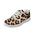 Wrail Men's Running Shoes, Comfortable Trainers, Breathable Mesh Trainers with Motif, Sports Shoes, Leopard Print, Casual Shoes, Street Running Shoes Size: 11 UK