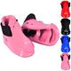 MAR | Pink Martial Arts Foot Protector for Karate, Kickboxing, Muay Thai, K1 & Taekwondo, Karate Kick Boots, Taekwondo Foot Protectors, Vinyl Dipped Foam Padding and Elasticated Toe Loops (Medium)