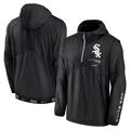 Men's Nike Black Chicago White Sox Authentic Night Game Performance Half-Zip Windbreaker