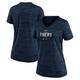 Women's Nike Navy Detroit Tigers Authentic Collection Velocity Practice Performance V-Neck T-Shirt