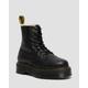 Dr. Martens Women's Jadon Faux Fur Lined Leather Platform Boots in Black, Soft Leather, Size: 8