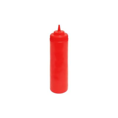 Thunder Group PLTHSB024RW 24 oz Wide Mouth Squeeze Bottle - Plastic, Red