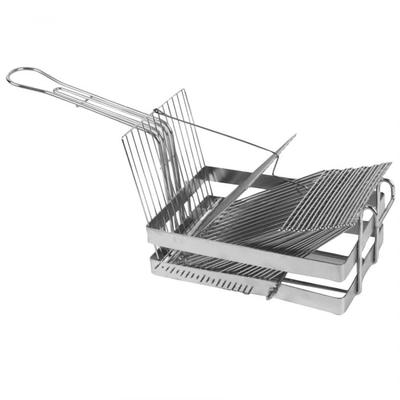 Thunder Group SLTO18 Tostada Fryer Basket w/ 18 Shell Capacity, Stainless Steel