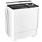 Costway 26 Pound Portable Semi-automatic Washing Machine with Built-in Drain Pump-Gray