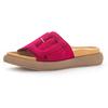 Pantolette GABOR, Damen, Gr. 38, pink, Ziegenveloursleder, unifarben, sportlich, Schuhe, Plateau, Sommerschuh, Schlappen mit großer Zierschnalle, Topseller