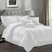 10 Piece Plaid Set Bed Bedding Comforter King White