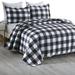 3Pcs Buffalo Quilt Bedspread Set Bedding Coverlet King