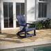 Modern 2-Slat Adirondack Poly Resin Rocking Chair for Indoor/Outdoor Use