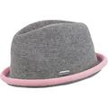 CHILLOUTS quetschbarer Verstellbarer Sommerhut - Pork Pie Boston Hat - Herren rosa grau