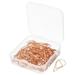 Uxcell 50 Pieces Metal Paper Clip Drop-Shaped with Box 1.3 Inch Rose Gold for Crafts Organize Office Home