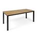 GDF Studio Billie Outdoor Acacia Wood and Metal Dining Table Black and Teak