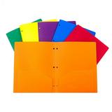 6Pcs Folders Two Pocket Folders File Folders 2 Pockets Folder and 3 Hole for School Home and Office 6 Colors