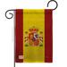 Breeze Decor BD-CY-G-108075-IP-DB-D-US13-BD 13 x 18.5 in. Spain Burlap Flags of the World Nationality Impressions Decorative Vertical Double Sided Garden Flag