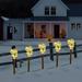 Moocorvic 5 Pack Christmas Solar Lights Outdoor Christmas Garden Sign Light Christmas Pattern Solar Garden Plug Light