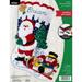 Bucilla Felt Applique 18 Christmas Stocking Kit Sledding with Santa