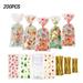CHUANK 200 Pack Christmas Paper Party Treat Bags for Goodie Candy Gifts & Birthday