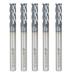 EPOTOOR 4 Flute 3/16 Carbide End Mill 5/8 Cutting Length x 2 Overall Length x 3/16 Shank Diameter for Aluminum Cut Non-Ferrous Metal Upcut 5 Pieces