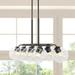 JONATHAN Y Jaxon 33.5 8-Light Farmhouse Bohemian Iron/Glass Linear LED Pendant Oil Rubbed Bronze/Clear by JONATHAN Y - 8 Light Oil Rubbed Bronze