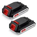 Firstpower 2 Packs 3000mAh 20V LBX20 Battery Replacement for Black and Decker 20V Battery LBXR20 LB20 LBX20 LBX4020 Compatible with Black & Decker 20v Cordless Power Tools