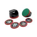 Blue Wave Pro-Series Air Hockey 4 in. Strikers & 3 in. Puck Set Red & Black