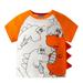 ZHAGHMIN Boys 5T Long Sleeve Shirts Toddler Kids Baby Boys Girls Cartoon Dinosaur Short Sleeve Crewneck T Shirts Tops Tee Clothes for Children Cool Chains Boys Boy Small Shirts Muscle Top Long Sleev