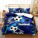 Tie Dye Football Duvet Cover Set 100% Polyester Football 3D Duvet Pillow Cover Bed Sheet Bedding Set