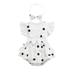 Qtinghua 2Pcs Newborn Baby Girls Summer Clothes Floral Ruffle Ribbed Straps Bodysuit Romper Jumpsuit Headband Set Black White 0-6 Months