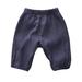 ZHAGHMIN Boy Joggers Toddler Kids Baby Boy Girl Cotton Linen Elastic Basic Long Pants Bloomers Casual Joggers Kid Uniforms Boys Baby Warm Clothes Youth Boy Boys Rain Pants With The Boys Size 2 Train