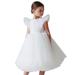 Girl s Summer Dresses Short Sleeve A Line Short Dress Casual Print White 140