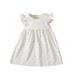 Girls Dresses Short Sleeve A Line Short Dress Floral Print Grey 24M