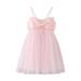ZHAGHMIN Dress for Girls 7-8 Toddler Girls Sleeveless Solid Prints Bow Tie Tulle Princess Dress Dance Party Dresses Clothes Frilly Girl Dresses Summer Dresses Large Baby Clothes Winter Girl Girls Sl