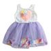 Toddler Girls Dress Sleeveless Midi Dresses Casual Print Purple S