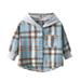 ZHAGHMIN 2T Boy Clothes Toddler Boys Long Sleeve Winter Hooded Shirt Tops Coat Outwear for Babys Clothes Plaid Warm Active Shirt Cool Boy Polyester Shirt Boys Place Us 6 Basketball Youth T Shirt Boy