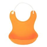 Baby Cute Solid Color Leak-Proof Silicone Drinking Eating Bib Feeding Apron