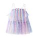 ZHAGHMIN Girl Dresses Toddler Girls Sleeveless Star Moon Paillette Princess Dress Dance Party Dresses Clothes Girls Holiday Outfits Vintage Girl Dress Dress Girls Size10 Baby Dress 5 Year Old Girl W
