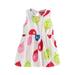 Toddler Girls Dress Sleeveless Mini Dress Floral Print White 100