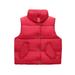 Child Kids Toddler Baby Boys Girls Sleeveless Winter Solid Coats Jacket Vest Outer Outwear Outfits Clothes Kids down Toddler Fall Jackets Boys Light Kids Jacket Boy Bubble Boys Outerwear