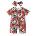 ZHAGHMIN Baby Pants 0-3 Months Boys Girls Short Sleeve Cartoon Cow Prints Pullover Romper Sweatshirt Jumpsuit 5 6 Boys Clothes 2T Boy Footless Pajamas Baby Boy Easter Romper Toddler Boy 9 Months Clo