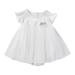 Baby Girls Long Ruffled Sleeve Solid Tulle Dress Romper Outfit Clothes Baby Mother Dress