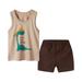 ZHAGHMIN Toddler Baby Boys Shorts Sets Kids Girls Boys 2 Piece Sleepwear Sleeveless T Shirt Shorts Pajama Loungewear Set Pj 3 Piece Baby Boy Set Big Boys Shirt And Tie Set Baby Boy Clothes 4 Piece