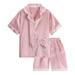 Girls Boys Super Soft Ice Silk Satin Pajama Set