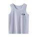 ZHAGHMIN Boys Long Sleeve Shirts Size 8-10 Youth Toddler Boys Girls Sleeveless Vest Tops Solid Color Cool Homewear Casual Tops for Children Clothes Boys 6T Long Sleeve Shirt Fit Active Boys 8 Youth