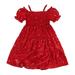 gvdentmEaster Dresses For Baby Girls Girls One Size and Toddler Embroidered Sleeveless Dress Red 4 Years
