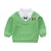 ZHAGHMIN Tshirt 3 Years Old Boy Set Kids Children Toddler Baby Boys Long Sleeve Gentleman Cute Cartoon Patchwork Bowknot Sweater Blouse Tops Outfits Clothes Kid Long Toddler Boys Tops Shirts for Boy