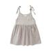 Penkiiy Toddler Kid Baby Girls Summer Sling Dress Cute Solid Color Casual Dress Dresses for Toddler Girls 1-2 Years Gray 2023 Summer Deal