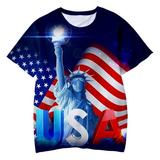 ZHAGHMIN Baby Boy Shirts Independence 3D Print T-Shirt Casual Clothes Boys Toddler 4Th-Of-July Tops Kid Boys Tops Boys Workout Top Youth Undershirt Boy Toddler Boys Top 5 11 Boy Top Big Boys Summer